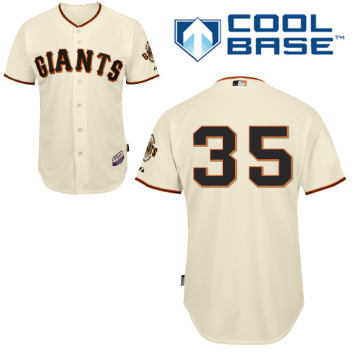 Brandon Crawford #35 MLB Jersey-San Francisco Giants Men's Authentic Home White Cool Base Baseball Jersey